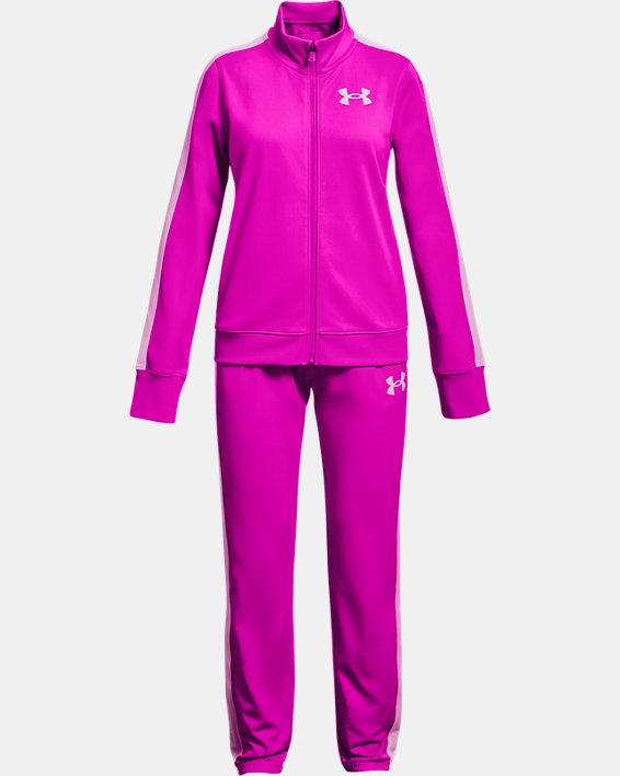 UA Strick-Trainingsanzug für Mädchen, Pink, pdpMainDesktop image number 0